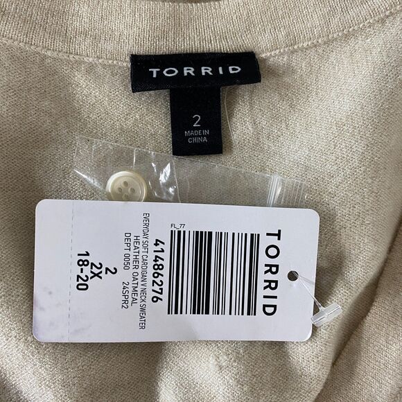 New Torrid Everyday Soft Cardigan V-Neck Sweater Women's Plus Size 2X - Picture 3 of 9
